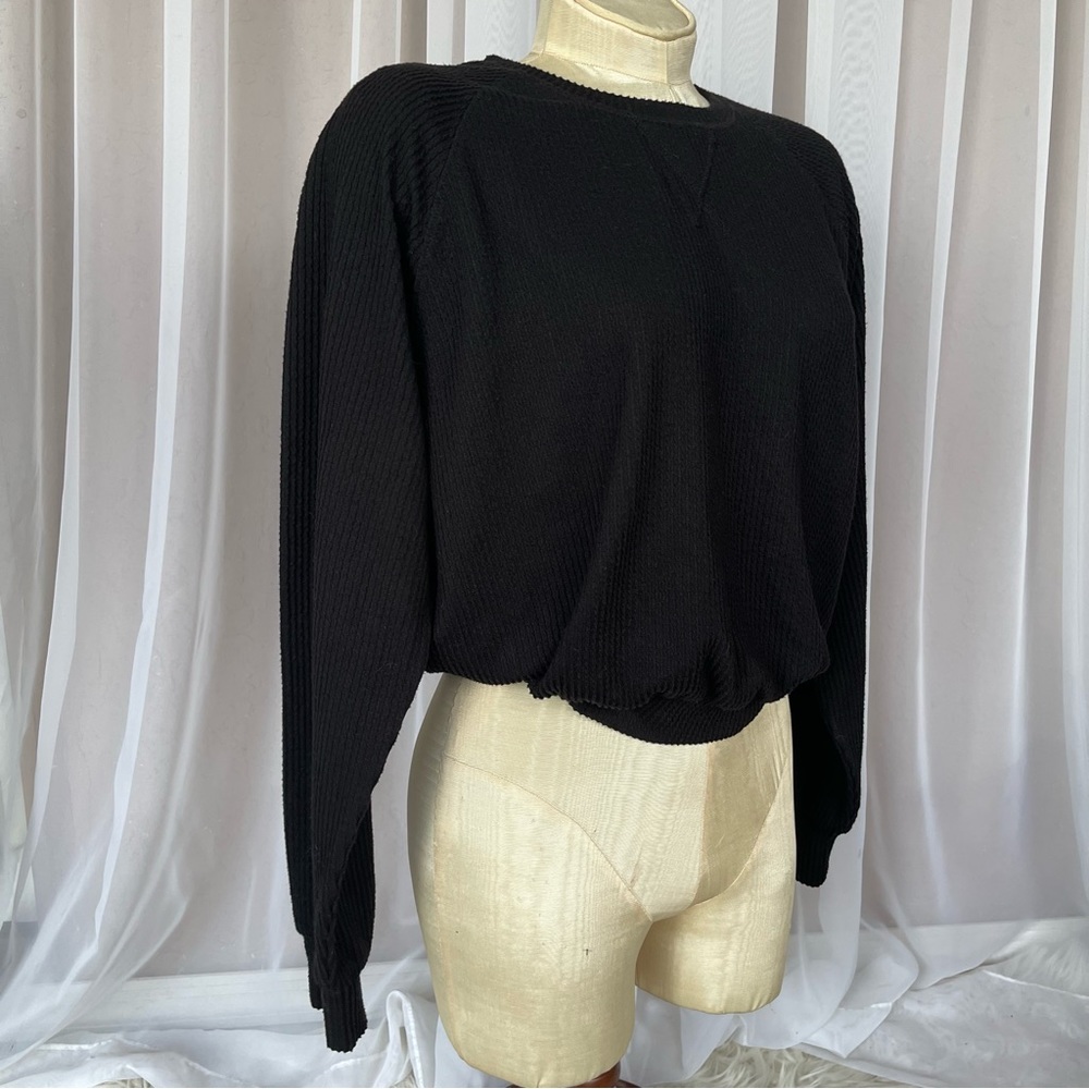 Hollister Top Black Long Sleeve Jumper Pullover Size S